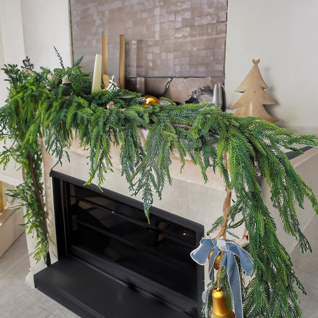 Natürliche WeihnachtsdekorationNorfolktannenast