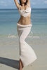 Kiara™ | Crochet Knit Braid Waist Slit Stretch Maxi Skirt
