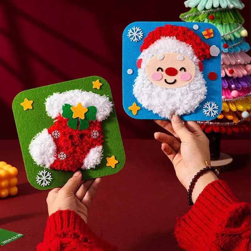 DIY-Weihnachts-Stickerei-Set — Bastelspaß mit Kindern &amp; Freunden