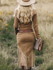 Sophia™ | Retro Wildleder Midikleid mit Fransen – Vintage Western Eleganz