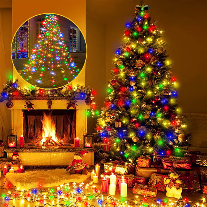 Weihnachtsbaum Wasserfalllichter — Kein lästiges Lampenwickeln mehr