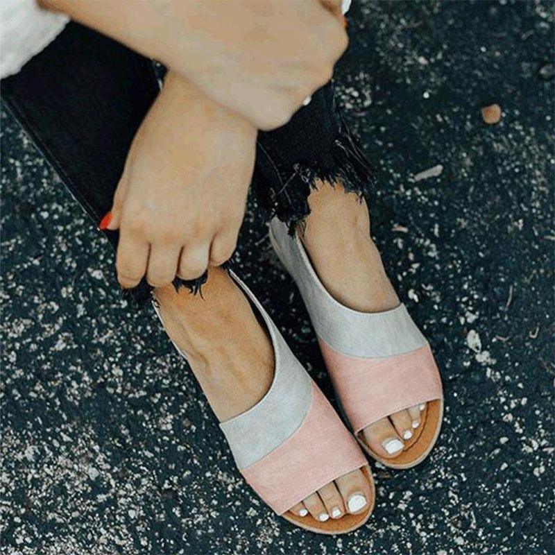 Zalirith – Stilvolle zweifarbige Sandalen mit offener Spitze