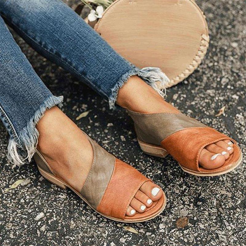 Zalirith™ – Stilvolle zweifarbige Sandalen mit offener Spitze