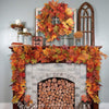 Herbstkranz mit Kürbis Ahornblättern