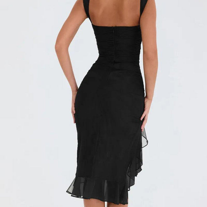 Charlotte| Rüschensatz Midi-Kleid - TikTok Exklusiv