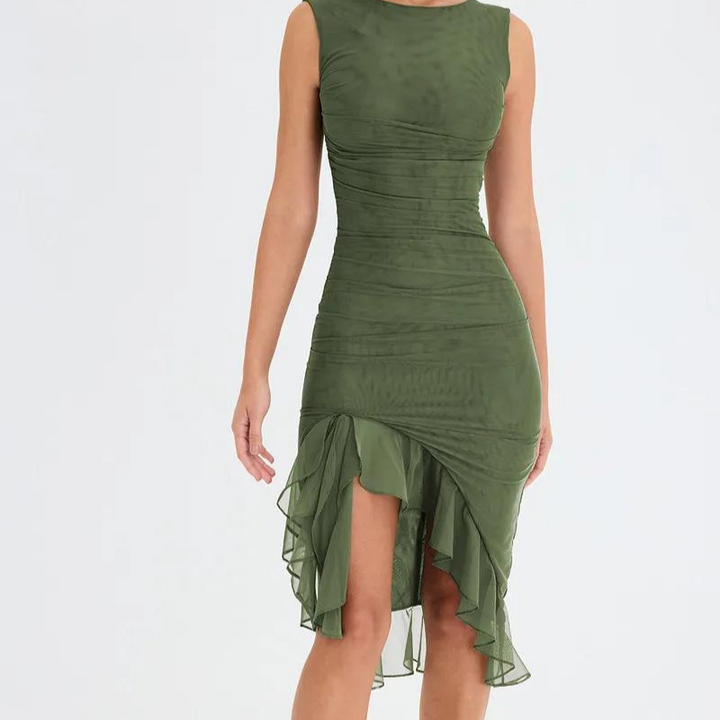 Charlotte| Rüschensatz Midi-Kleid - TikTok Exklusiv