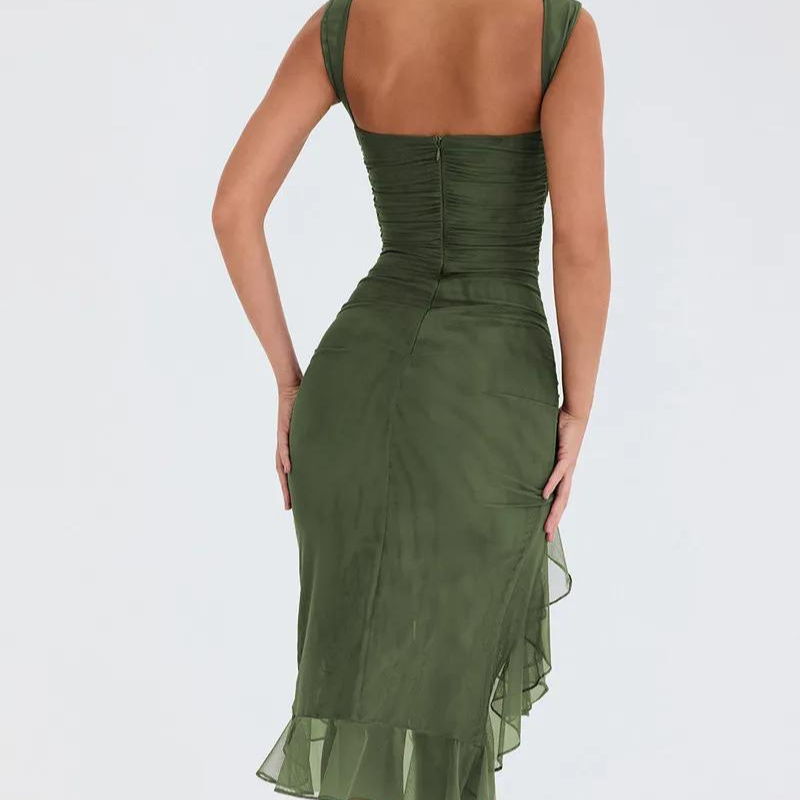 Charlotte| Rüschensatz Midi-Kleid - TikTok Exklusiv