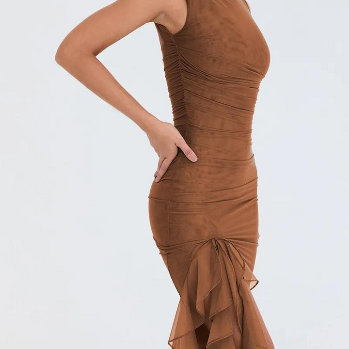 Charlotte| Rüschensatz Midi-Kleid - TikTok Exklusiv