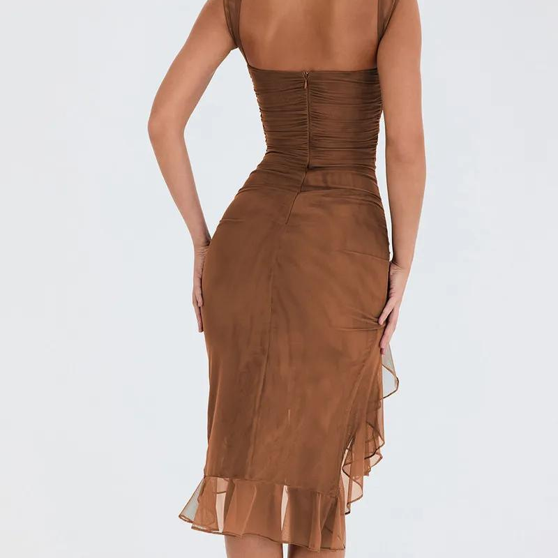 Charlotte| Rüschensatz Midi-Kleid - TikTok Exklusiv