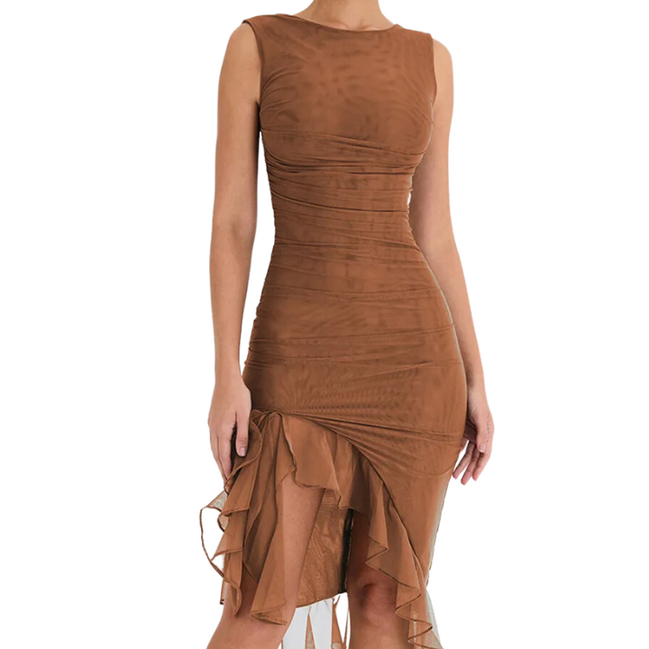 Charlotte| Rüschensatz Midi-Kleid - TikTok Exklusiv