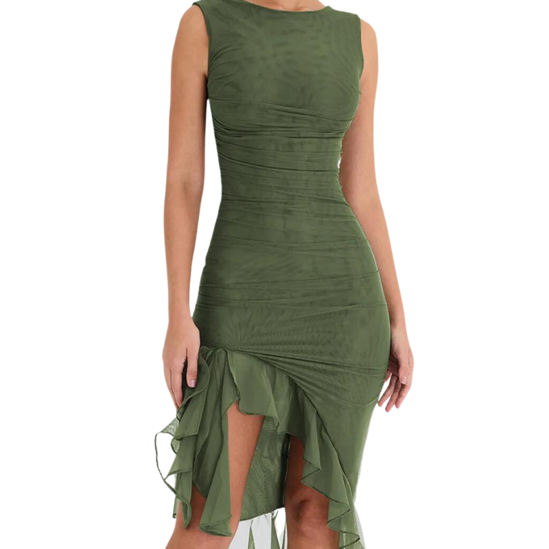 Charlotte| Rüschensatz Midi-Kleid - TikTok Exklusiv