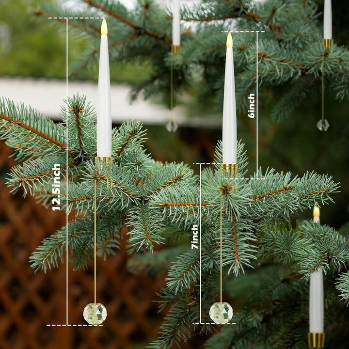 LED-Baumkerzen mit Kristallkugel – Warmes, realistisches Feiertagslicht