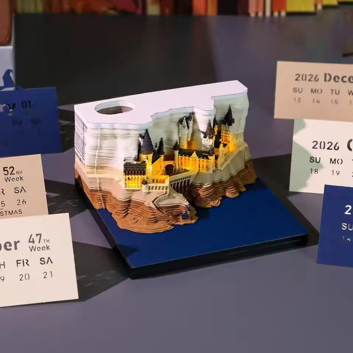 3D Hogwarts Castle Adventskalender – Magische Überraschungen mit warmer LED-Leuchtkraft