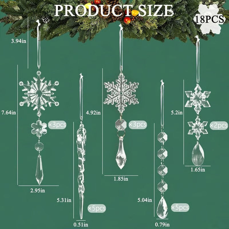 18-teiliger Weihnachtsbaumschmuck-Set — Zeitloser Glanz für Ihren Tannenbaum