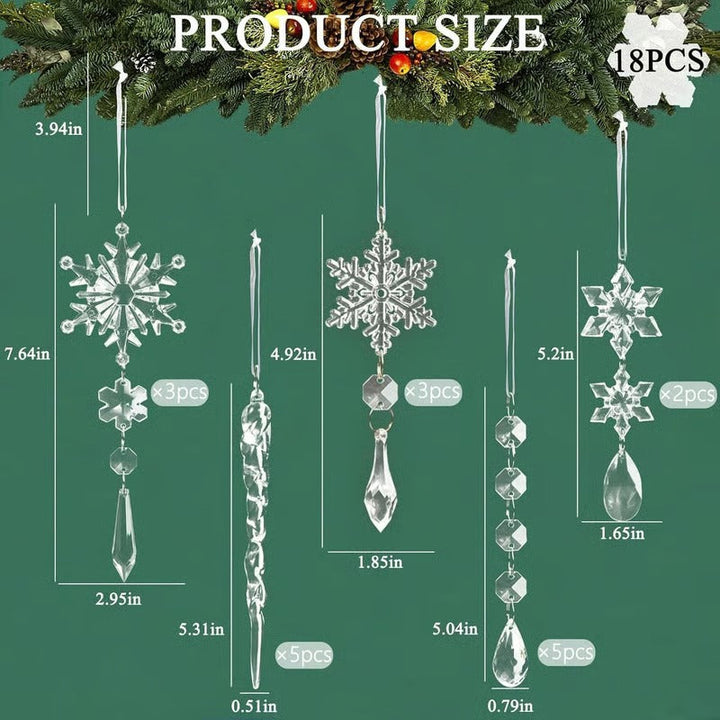 18-teiliger Weihnachtsbaumschmuck-Set — Zeitloser Glanz für Ihren Tannenbaum