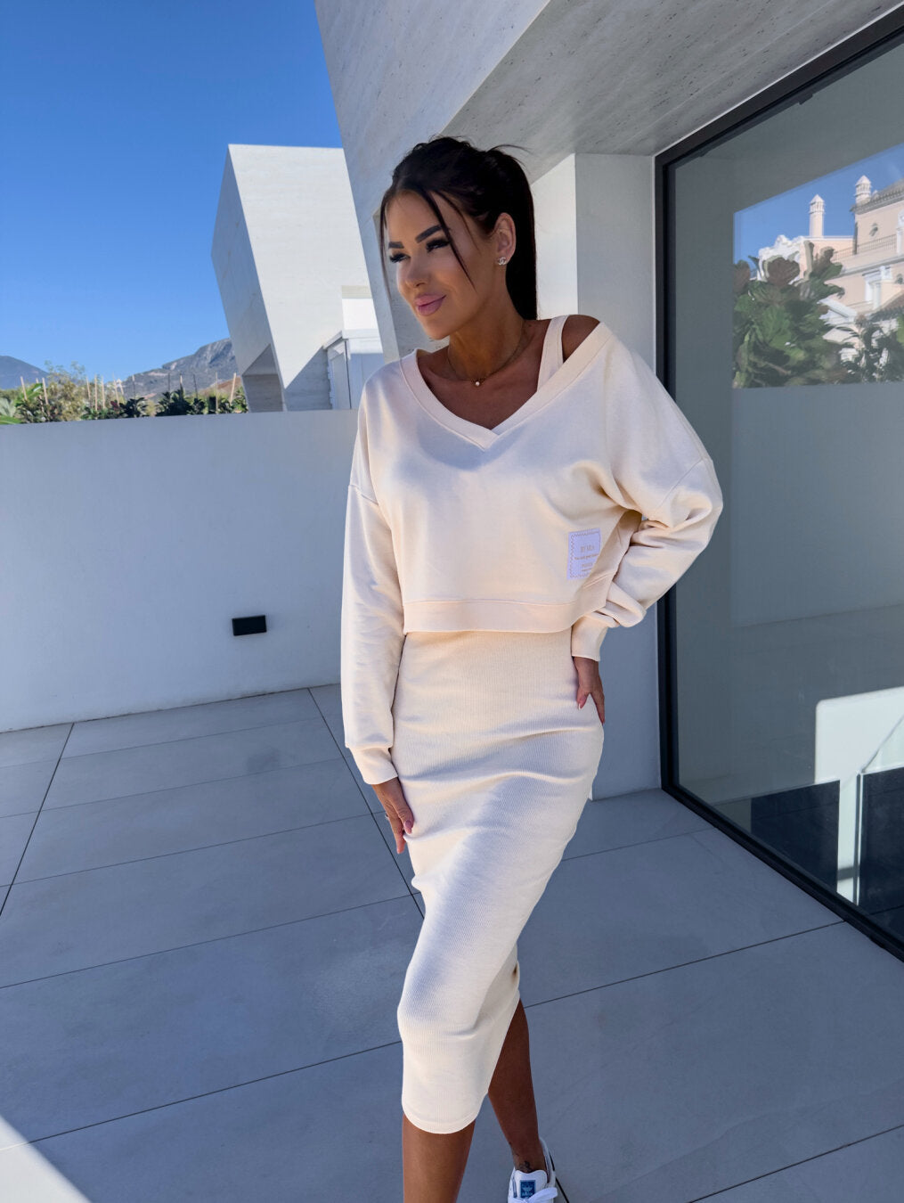 Patricia™ - Lässiger Sweatshirt- und Kleid-Set