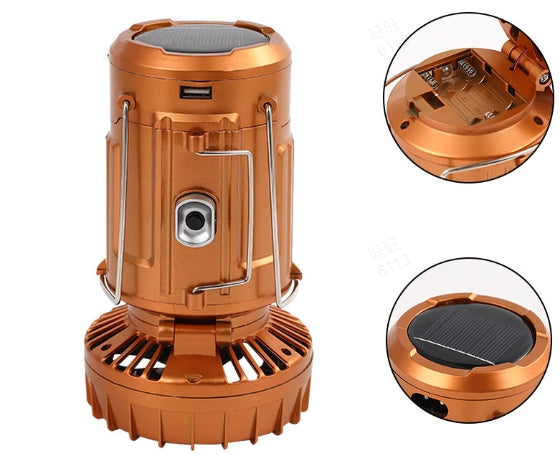 Tragbare LED Campinglaterne mit Ventilator