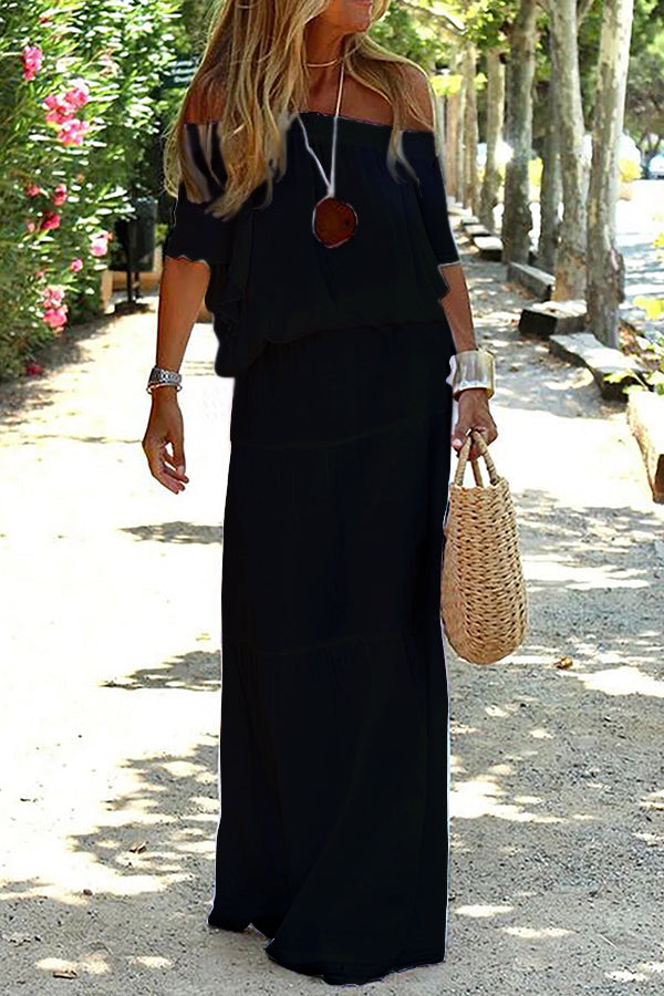 Seaside™ – Lässiges Off-Shoulder Maxikleid für den Strand