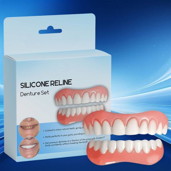 1+1 GRATIS | Silikon-Reline Gebiss-Set™ Gewährleistet eine dauerhafte Nutzung