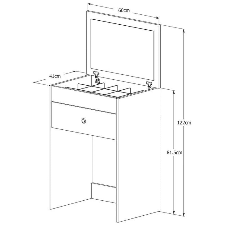 Smart Schminktisch mit 3 Schubladen