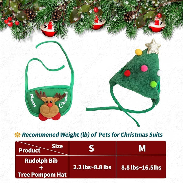 Weihnachtsbaum Pom-Pom-Hut — Verwandelt Ihr Haustier in ein Feiertags-Idol