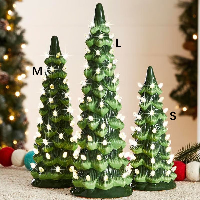 Weihnachtsbaum Tischdekoration — Atmosphärisches Licht Vollständig kabellos 3-teiliges Set