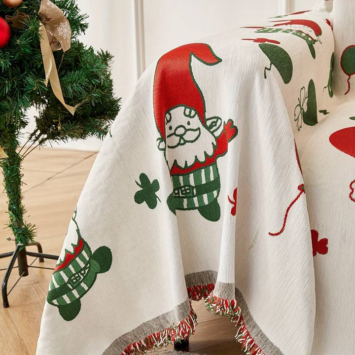 lusailstore - Weihnachts-Sofaüberwurf mit Motiv