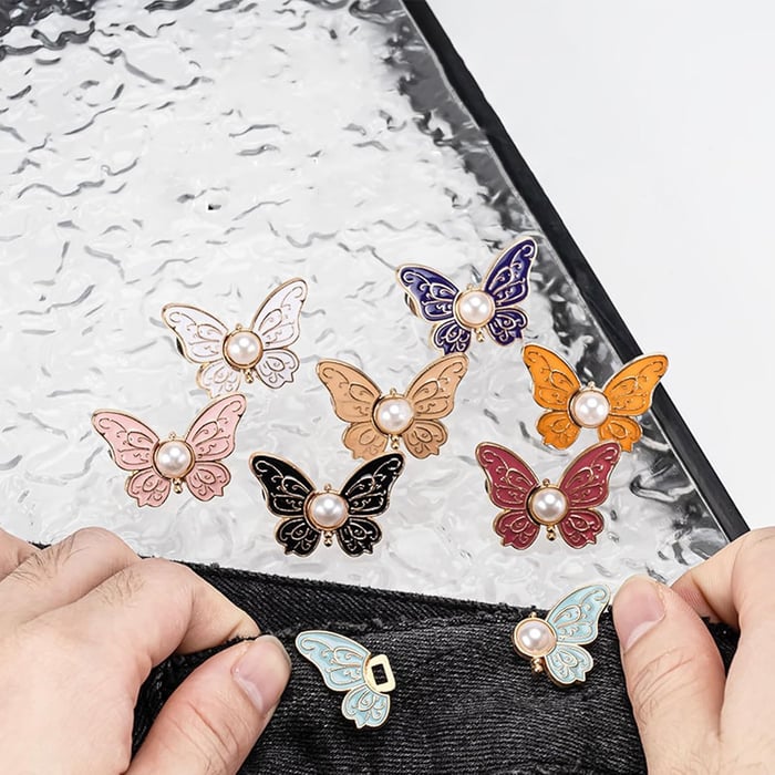 GlimmerWing – Stilvolles abnehmbares Schmetterlings-Spangen-Set