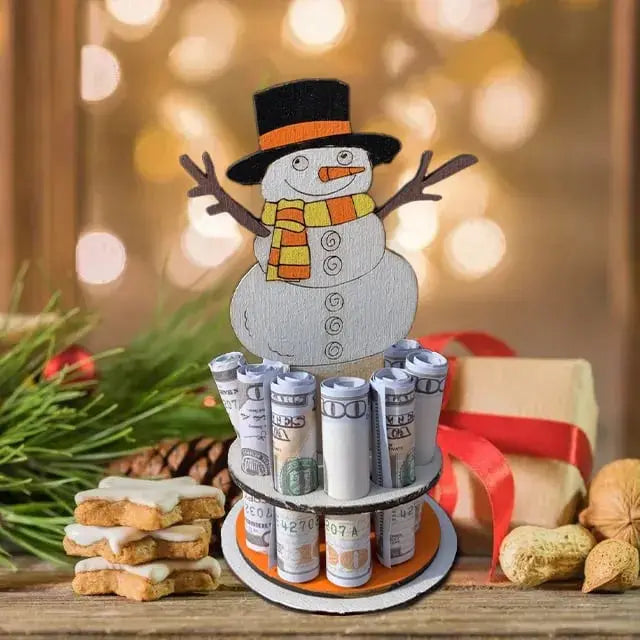 Schneemann-Geldhalter – Dekorativ Banknoten am Weihnachtsbaum aufhängen