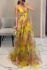 Giselle™ – Florales Maxikleid mit Cut-Out-Taille und Tüllrock
