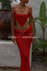 Kiara™ | Crochet Knit Braid Waist Slit Stretch Maxi Skirt