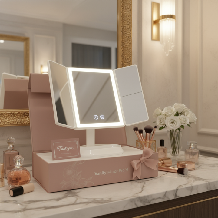 Faltbarer LED Make-up-Spiegel