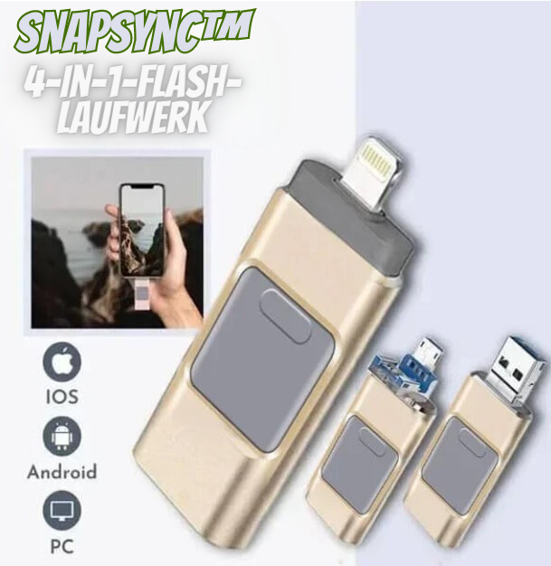 SnapSync™ | 4-in-1-USB-Flash-Laufwerk