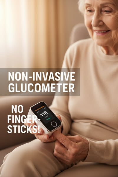 Nicht-invasives Blutzuckermessgerät — 5-Sekunden-Anzeige | Bayer - 99 % Genauigkeit 8-1