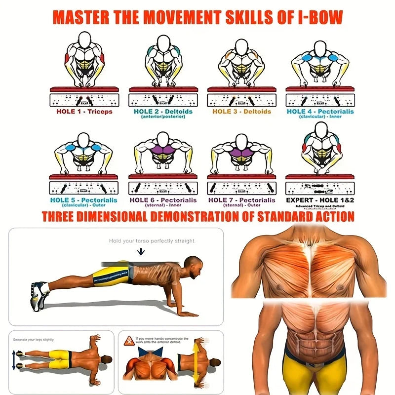 Push-Pro MAX™ | Klappbares Push-up-Board: Ganzkörpertraining für den Oberkörper