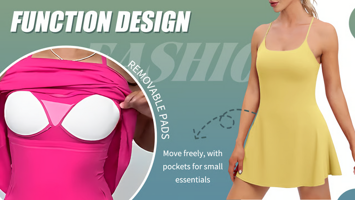 ShapeLuxe – Rückfreies Fitnesskleid für mühelosen Stil und Halt