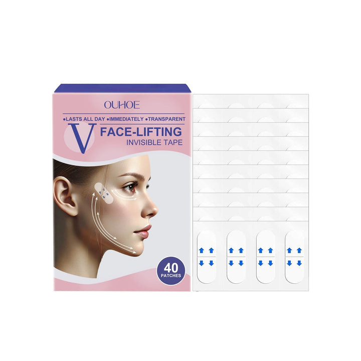 OUHOE| V-Face Lift Klebeband| Gesichtsstraffende unsichtbare Klebebänder (40 stucks)