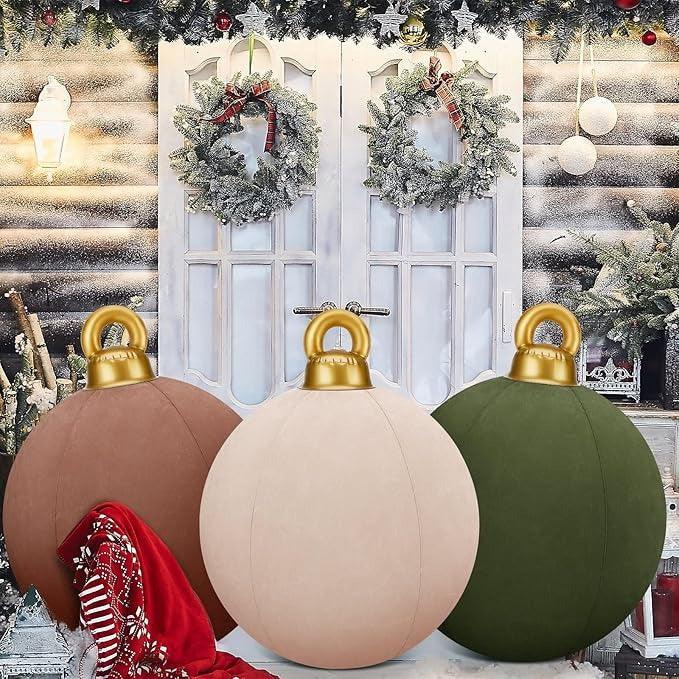 Große aufblasbare Weihnachtsschmuckstücke — Stilvolle und überraschende Dekorationsidee