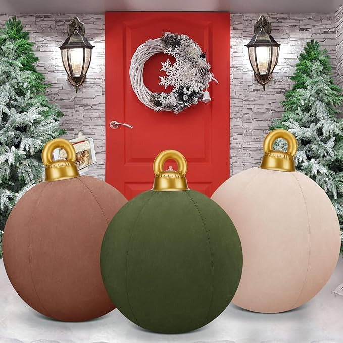 Große aufblasbare Weihnachtsschmuckstücke — Stilvolle und überraschende Dekorationsidee