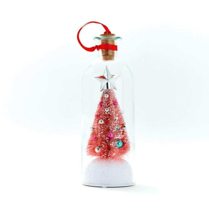 Weihnachtsbaum mit message in einer Flasche — Persönliche Nachricht verschenken