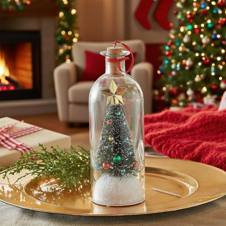 Weihnachtsbaum mit message in einer Flasche — Persönliche Nachricht verschenken