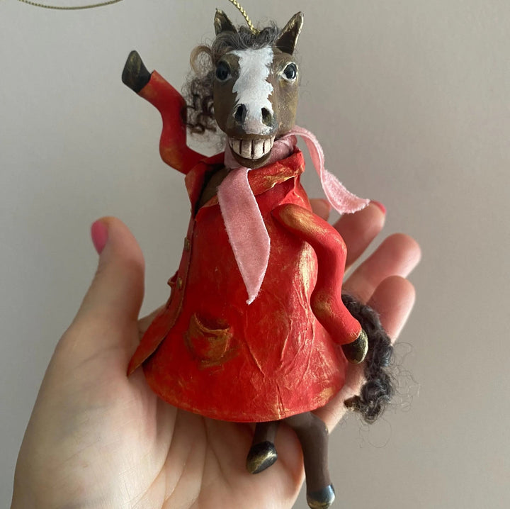 Handgefertigtes Pferdeornament – Umweltfreundlicher Weihnachtsanhänger