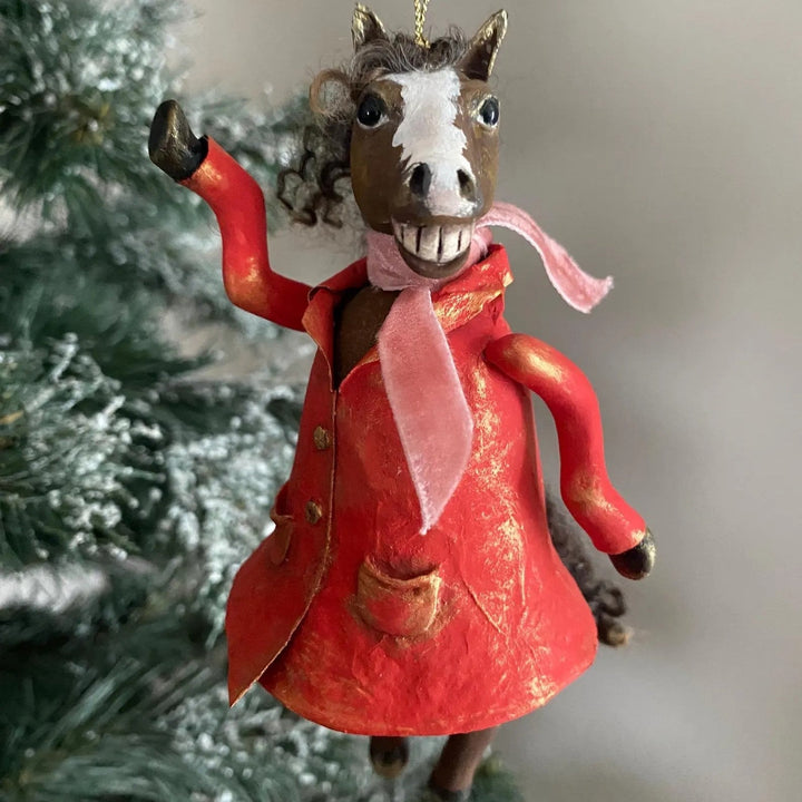 Handgefertigtes Pferdeornament – Umweltfreundlicher Weihnachtsanhänger
