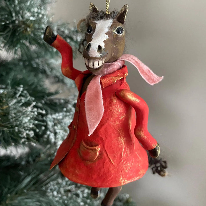 Handgefertigtes Pferdeornament – Umweltfreundlicher Weihnachtsanhänger
