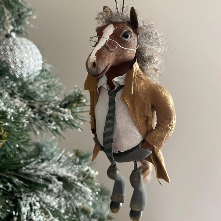 Handgefertigtes Pferdeornament – Umweltfreundlicher Weihnachtsanhänger