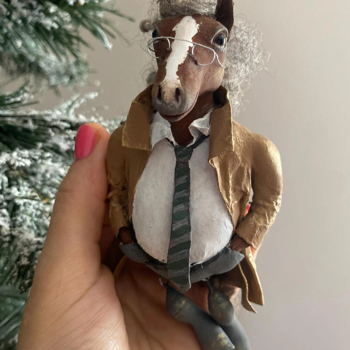 Handgefertigtes Pferdeornament – Umweltfreundlicher Weihnachtsanhänger