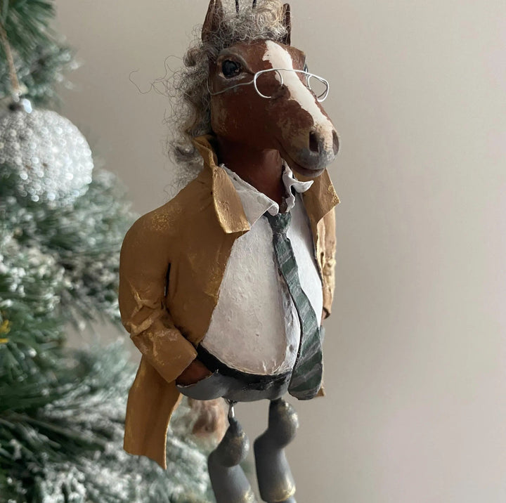 Handgefertigtes Pferdeornament – Umweltfreundlicher Weihnachtsanhänger