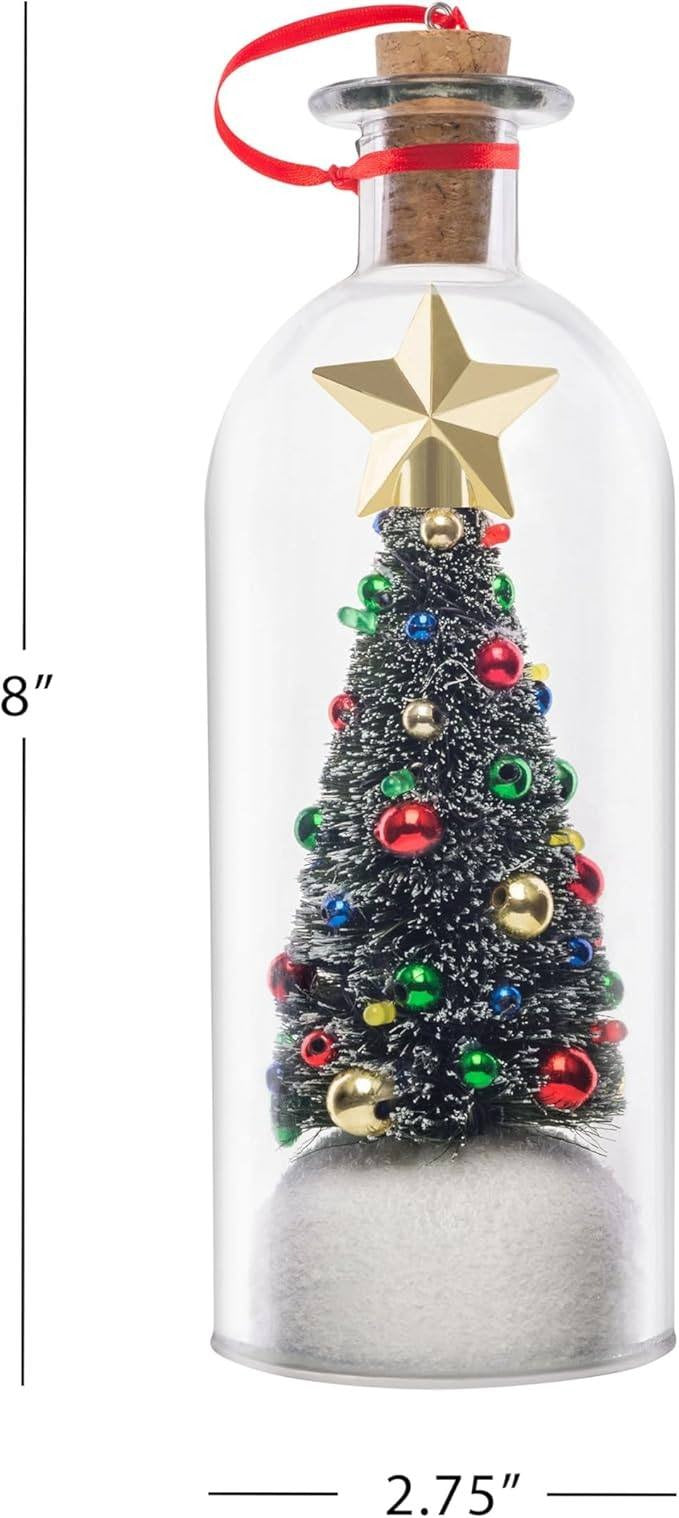 Weihnachtsbaum mit message in einer Flasche — Persönliche Nachricht verschenken