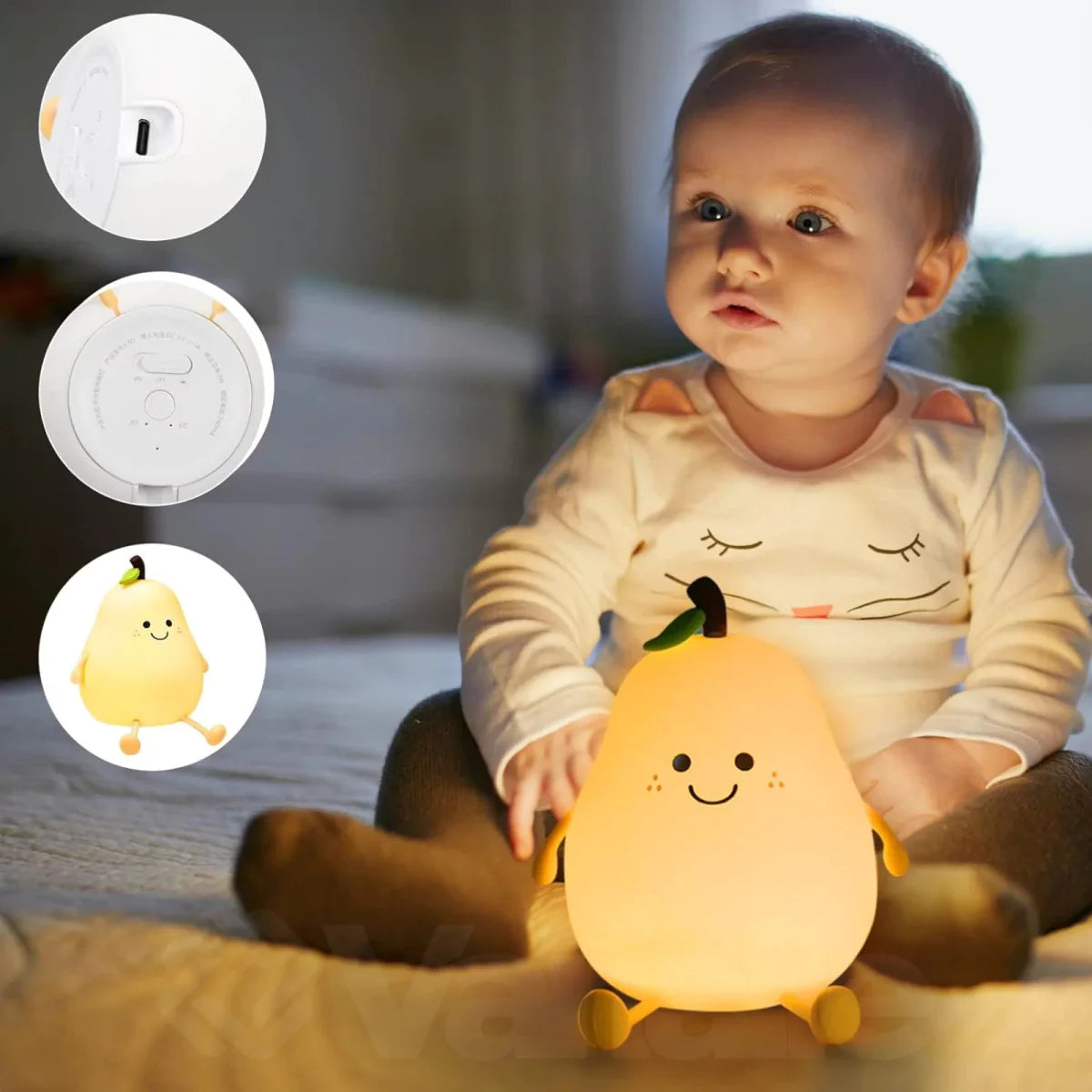 My Lumi Pear | Wiederaufladbare LED-Lampe aus Silikon