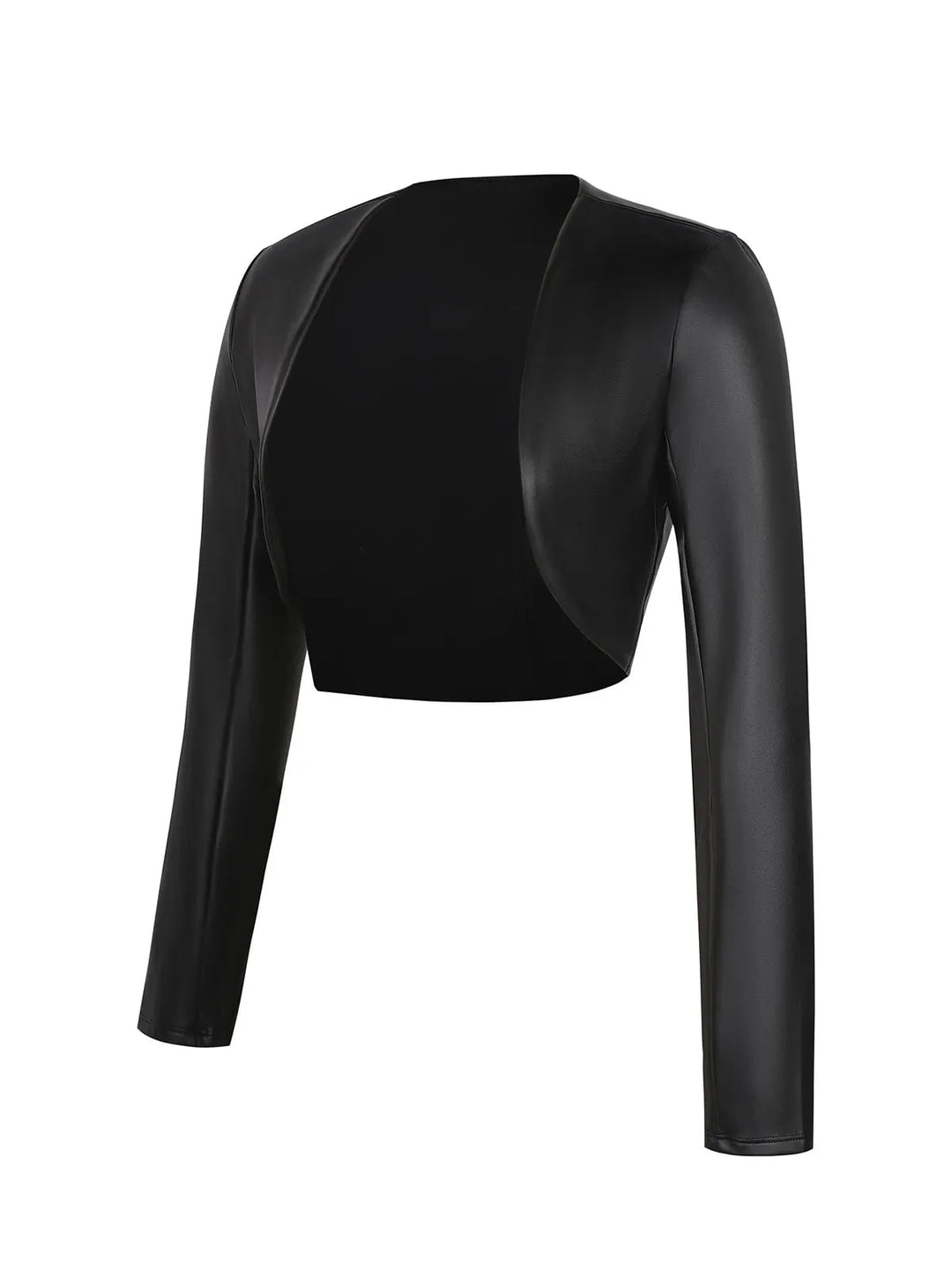 Shapewear Kunstleder Korsett Midi Kleid Bolero Jacke Set